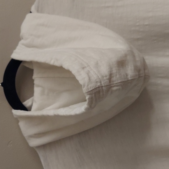 AMERICAN EAGLE OUTFITTERS Nautical White and Navy Long Sleeve Hoodie - Picture 6 of 10